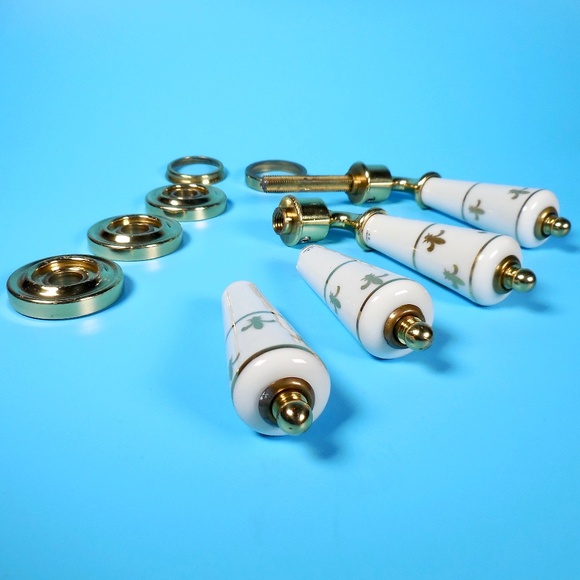 Limoges Accents Antique Limoges France White Porcelain Door Handles